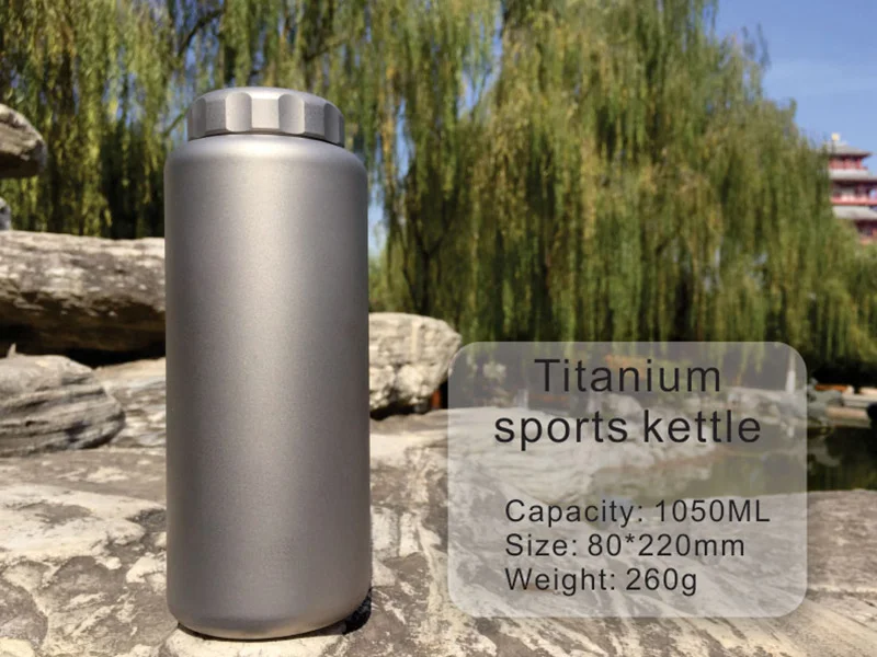 Titanium water bottlePure Titanium Sports Water Bottle for Outdoor Travel Camping Hiking Cycling Fitness