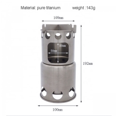 Custom Outdoor High Quality Portable Mini BBQ Titanium stove