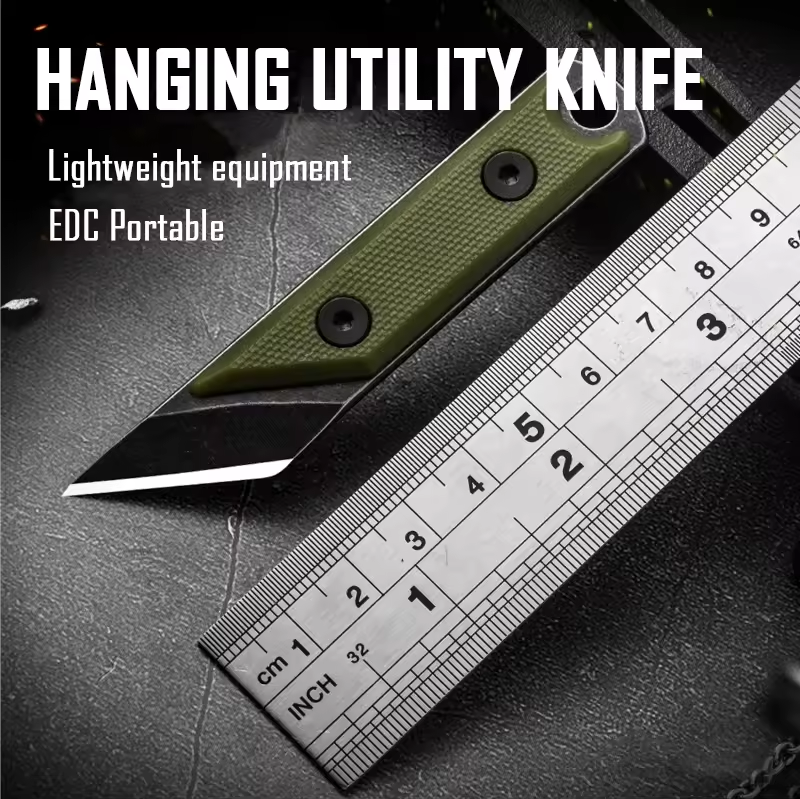 Mini utility edc G10 handle paper cutting knife with keychain hole
