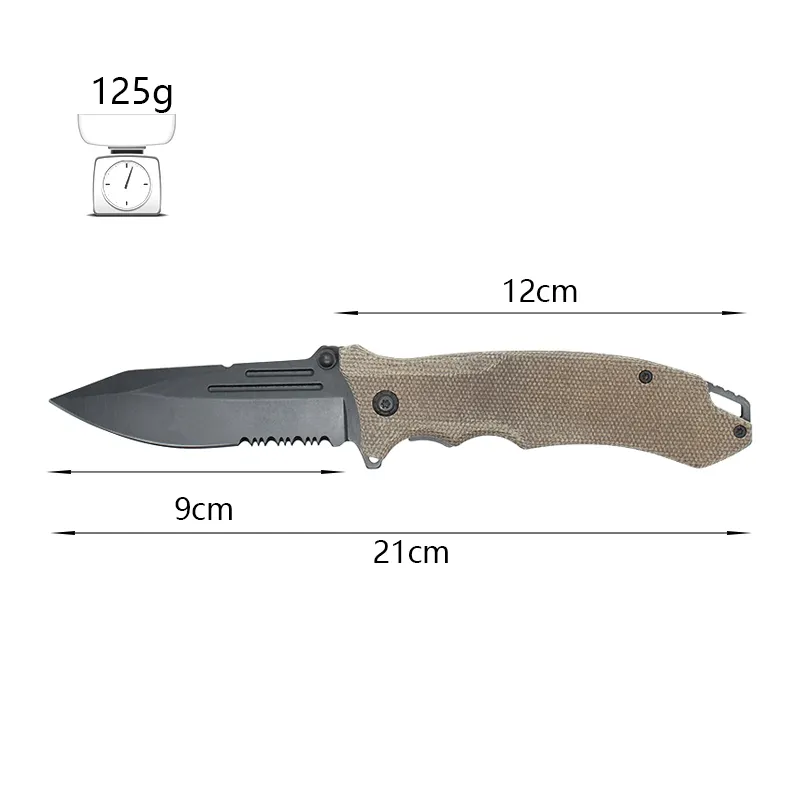 JXT Custom Wholesale Micarta Handle Pocket Folding Knife EDC Outdoor Self Defence Knives Multi Functional Knife