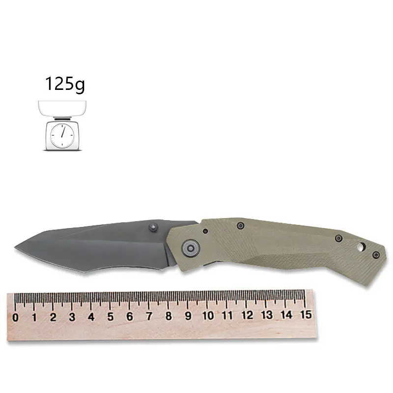 JXT High-end Material G10 Handle 8CR13MOV Outdoor Survival Tool Camping Folding Pocket Knife