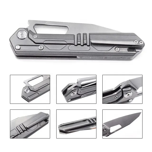 JXT Manufacturer Customized EDC Pocket Knives VG10 Steel Blade with Titanium Handle Folding Knife