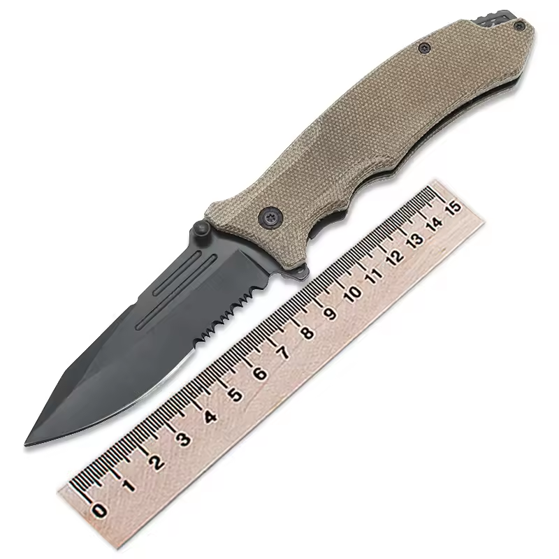 JXT High-end 420 Blade Material Micarta Handle Material Outdoor Survival Tool Camping Folding Pocket Knife
