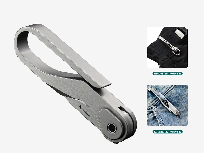 Custom Titanium Alloy Mini Cute Keychain Knives Carabiners EDC Folding Small Pocket Knife