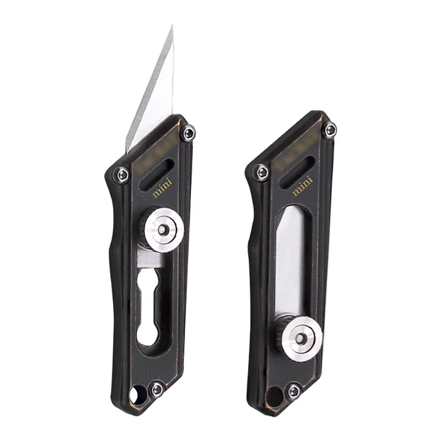 JXT 4 Different Colors Retractable Titanium Utility Knives With Replaceable Blades