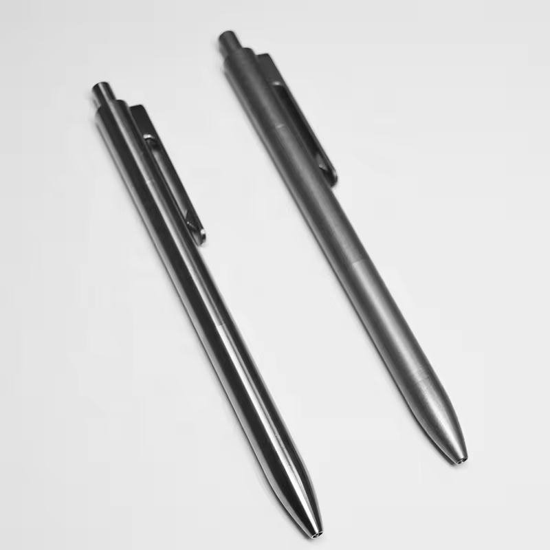 Luxury Executive Cool Retractable Titanium Slim Writing Ballpoint Pens Ink Refillable Pocket EDC