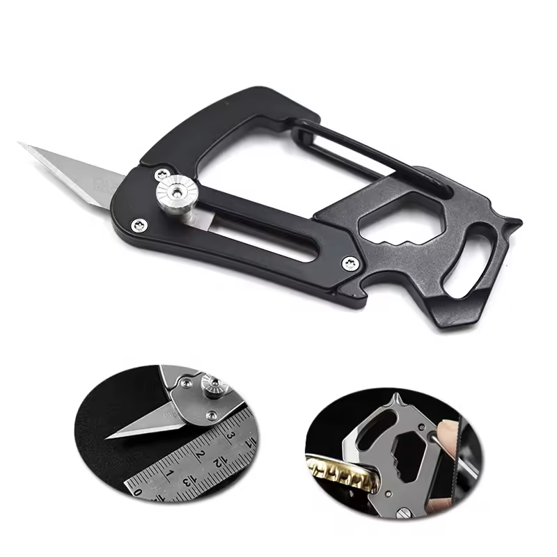 OEM Titanium Multi Tools Silver Metal Spanner Beer Bottle Opener Key Chain titanium EDC Gear for Hiking & Camping