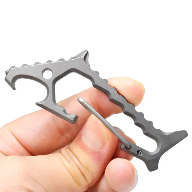 JXT EDC Titanium Shark-shaped Carabiner Multifunctional Keychain Gift Innovative Design Exquisite Gifts