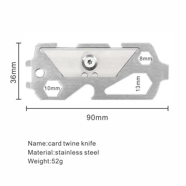 JXT Hot Selling Hiking Pocket Utility Titanium Multi-function Tool Customized Logo EDC Rope Cutter for Outdoor
