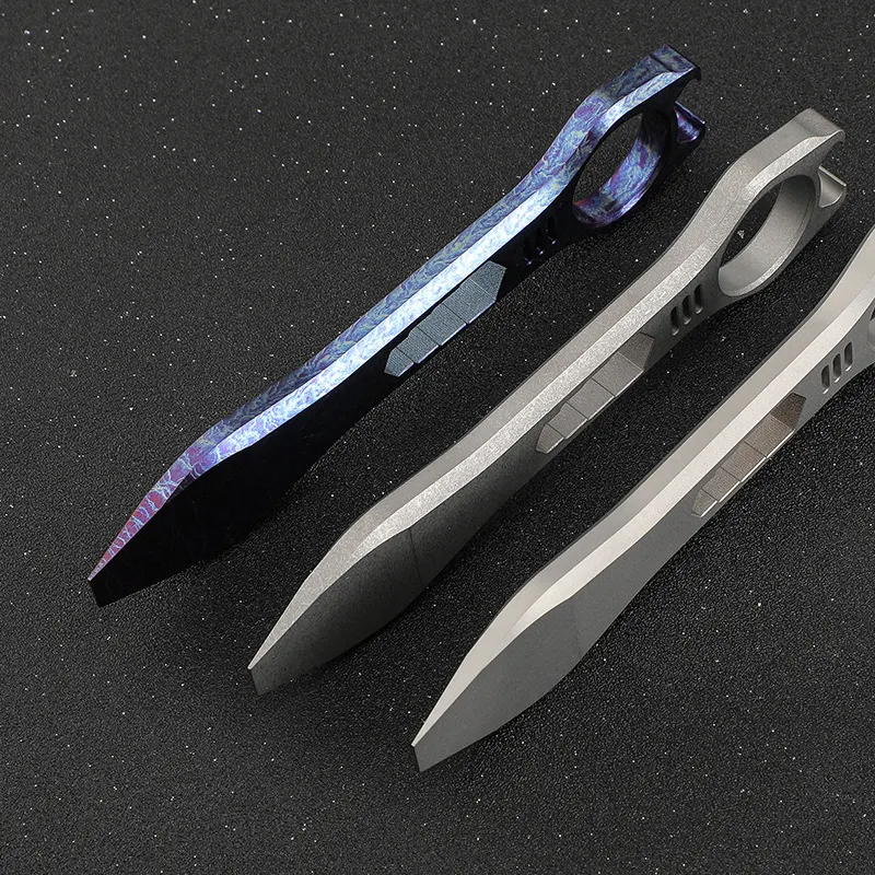 JXT EDC Pocket Pry Bar Multitool Custom Keychain Titanium EDC Survival for Camping & Outdoor