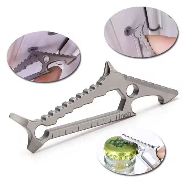 easily carry beer bottle opener edc tool titanium sharks edc screw driver carabiner