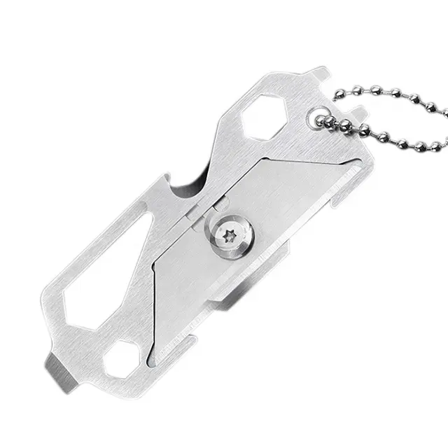 JXT Hot Selling Hiking Pocket Utility Titanium Multi-function Tool Customized Logo EDC Rope Cutter for Outdoor