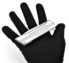 Tactical Folding Pocket GR5 titanium Knife for men 14C28N Stainless Steel Blade Frame Lock EDC Camping Knives Belt Clip Carry