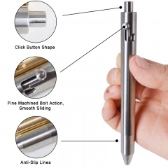 Multifunctional Mini Edc Titanium Bolt Action Pen for Stylish Signature Office, Business, EDC Gift,outdoor