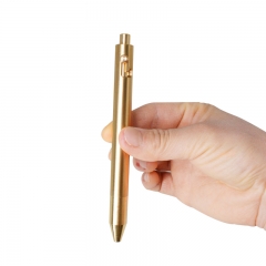 Customized Brass titanium Bolt Action Pen with Retractable Stylus Tip for Business Graduation Birthday(Original)