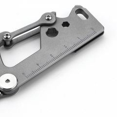 Titanium Carabiner Keychain Multitool Key Holder with Bottle Opener