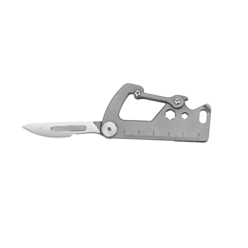 Titanium Carabiner Keychain Multitool Key Holder with Bottle Opener