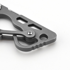 Titanium EDC Keychain Multi Function Carabiner Pocket Knife Bottle Opener