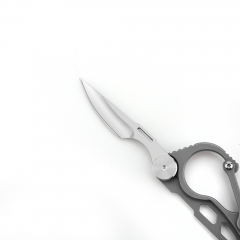 Titanium EDC Keychain Multi Function Carabiner Pocket Knife Bottle Opener