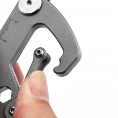 Titanium Carabiner Keychain Multitool Key Holder with Bottle Opener