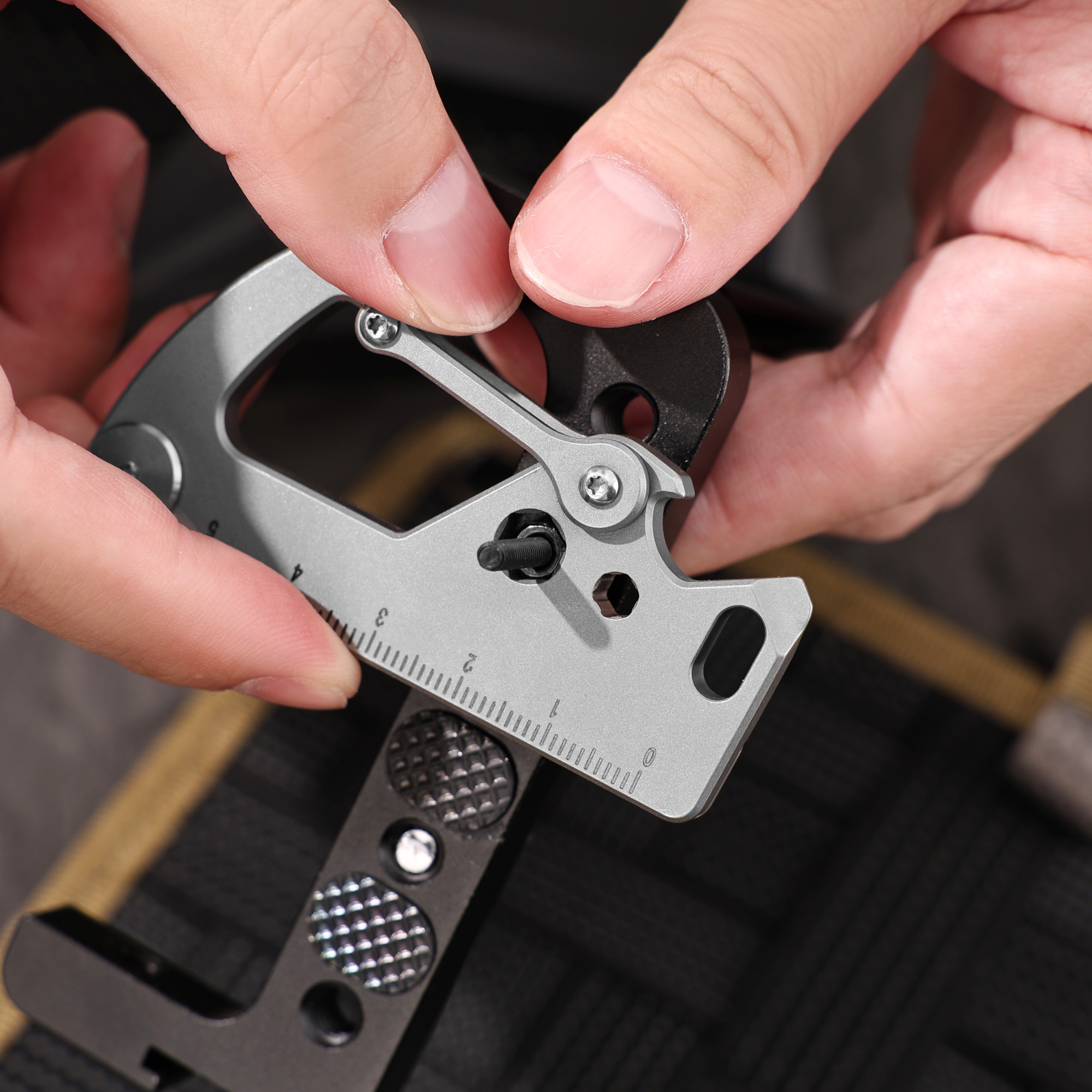 Titanium Carabiner Keychain Multitool: Small Tool, Big Function