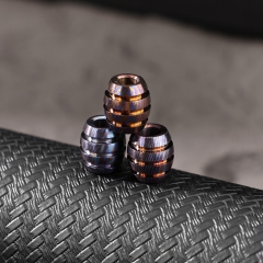 Durable Titanium EDC Paracord Lanyard Bead Lanyard Keychain Paracord Knife Beads Metal Charms Accessories