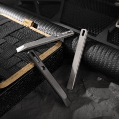 Multi Function Keychain Pry Tool EDC Key Chain Crowbar Titanium Pocket Tool Pry Bar With Timascus Inserts