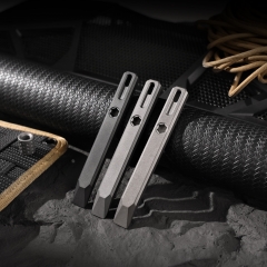 Multi Function Keychain Pry Tool EDC Key Chain Crowbar Titanium Pocket Tool Pry Bar With Timascus Inserts