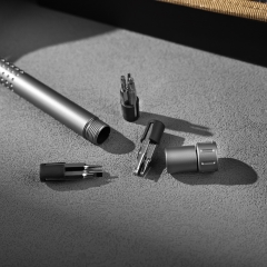 Aluminum Screwdriver Handle Holder Repair Hand Tools Screwdriver Bit Holder hold 9pcs bits