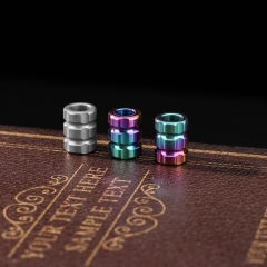 Customized Color & Surface Knife Bead Umbrella Rope Buckle Lanyard Titanium Pendant Bead Outdoor