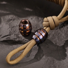 Durable Titanium EDC Paracord Lanyard Bead Lanyard Keychain Paracord Knife Beads Metal Charms Accessories