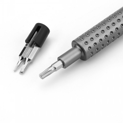 Aluminum Screwdriver Handle Holder Repair Hand Tools Screwdriver Bit Holder hold 9pcs bits