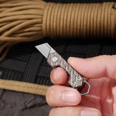 Manufacturer Customized Mini Pocket Utility Knife EDC 17mm Paper Cutter with Keychain for Easy Carry Tool