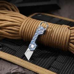 Manufacturer Customized Mini Pocket Utility Knife EDC 17mm Paper Cutter with Keychain for Easy Carry Tool