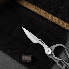 Titanium EDC Keychain Multi Function Carabiner Pocket Knife Bottle Opener