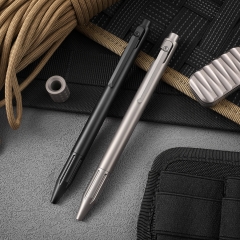 Titanium Alloy EDC Bolt Action Pen with Clip Schmidt P9000M Refill Pocket Pen With Stripe for Business Office