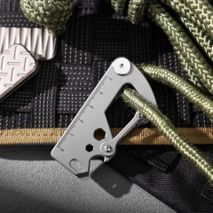 Titanium Carabiner Keychain Multitool Key Holder with Bottle Opener