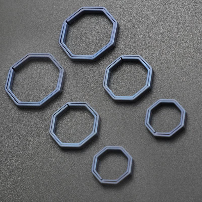 Custom Titanium Keyring – Stone Wash, Sandblast & PVD Black