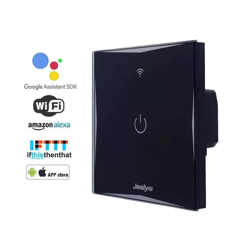 Smart EU Remote Wifi Light Touch switches,Smart Life Tuya APP Control,Tempered Glass