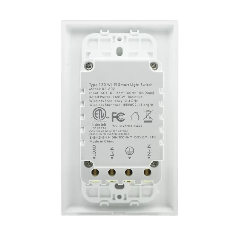 Intertek Wireless Smart Wifi Wall Light Switch Remote Control
