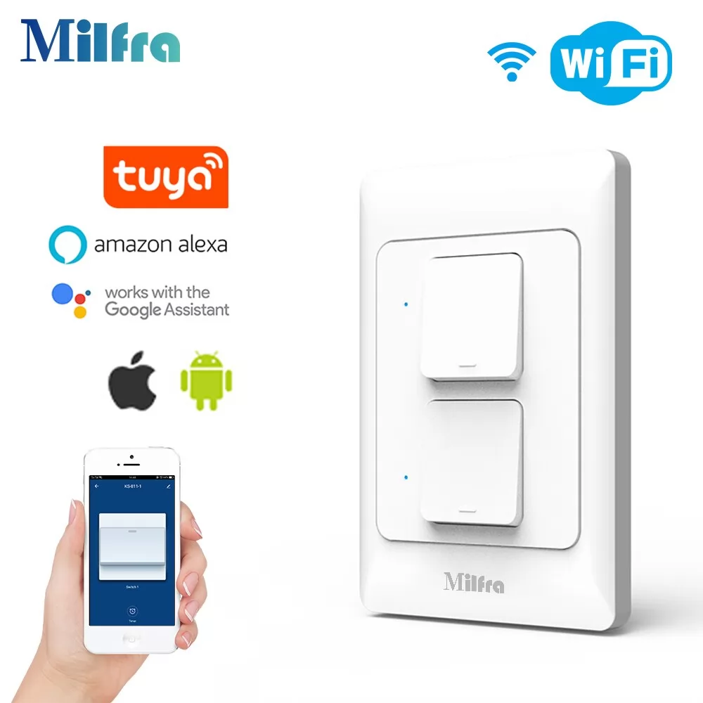 Smart US Wireless Kinetic Switch No Battery Wall Light Smart Switches,Remote  Control - Milfra