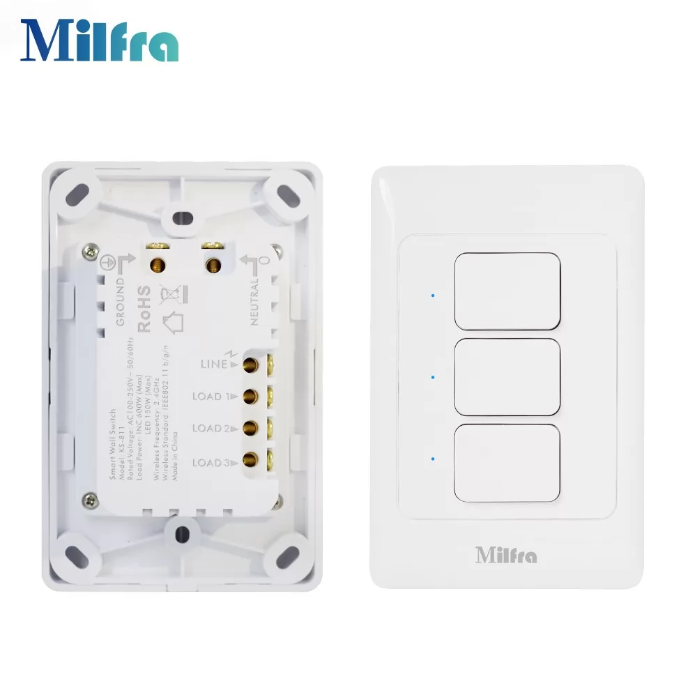 Smart US Wireless Kinetic Switch No Battery Wall Light Smart Switches,Remote  Control - Milfra