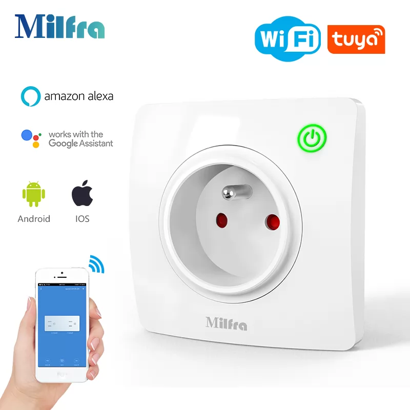 Smart Plug WiFi Smart Outlet with Remote Control, Etl & FCC Certified, 16A  Max Load, No Hub Required, WiFi Smart Plugs with Voice Control, Schedule 