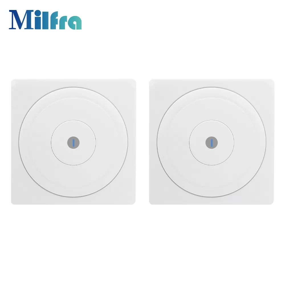 Milfra EU Physical Switch 1 Gang Smart Wireless Timer Wall Light Switch KS-611 (2 Pack)