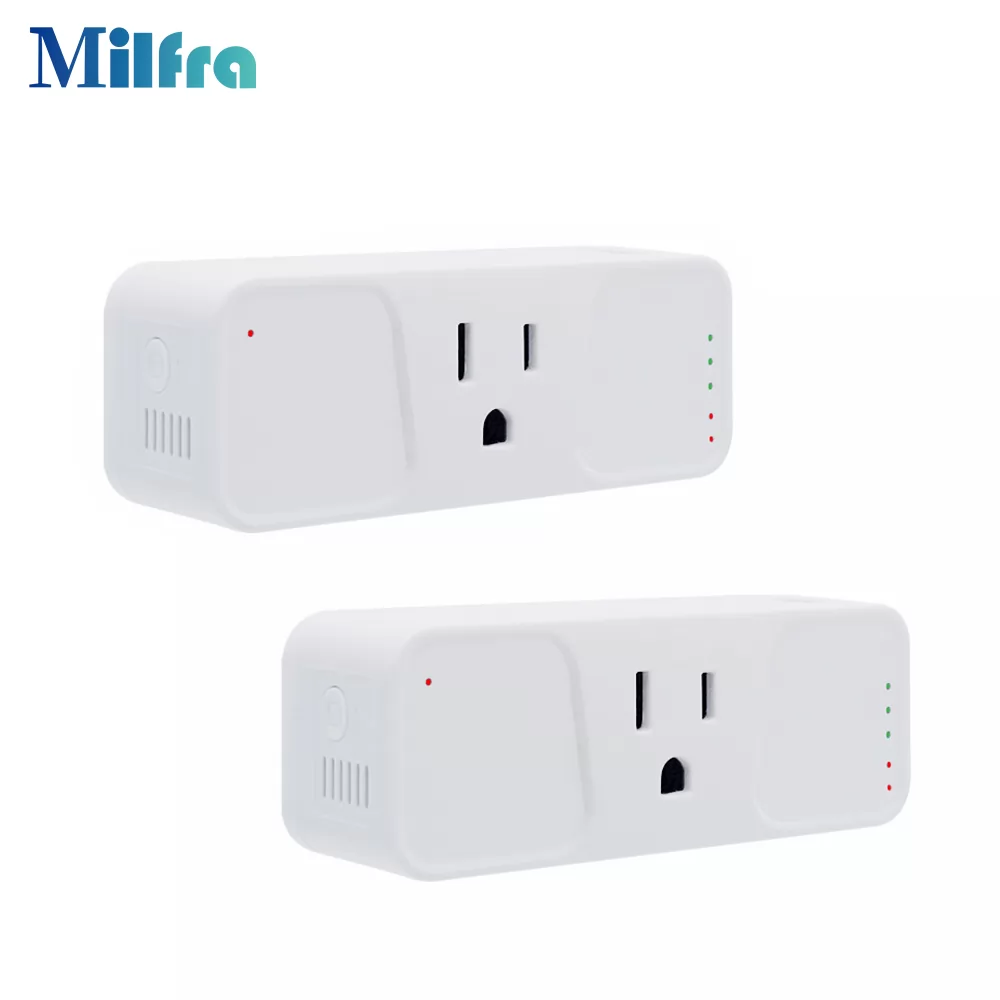 Milfra KS-503 Wi-Fi Range Extender Smart Plug Repeater Remote Control Timing On/Off Physical Key (2 Pack)