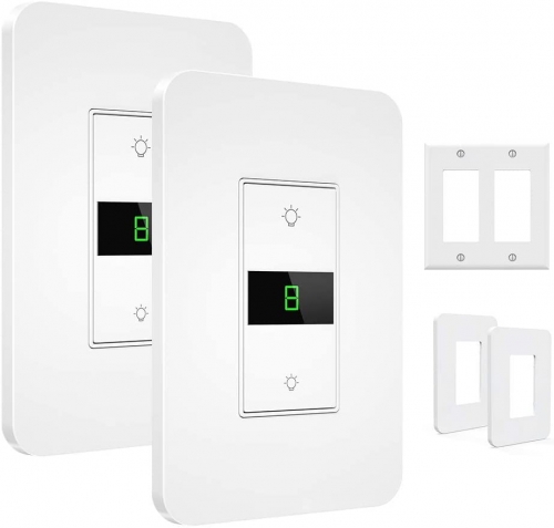 KS-7011 US 120 Style Smart Wall Dimmer Switch,stepless dimming,mobile app remote control,timing,countdown,overload protection