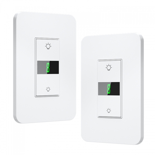 Milfra Wifi Led Dimmer Switch US Digital Touch Light Switch Tuya Smart Life 2 Packs