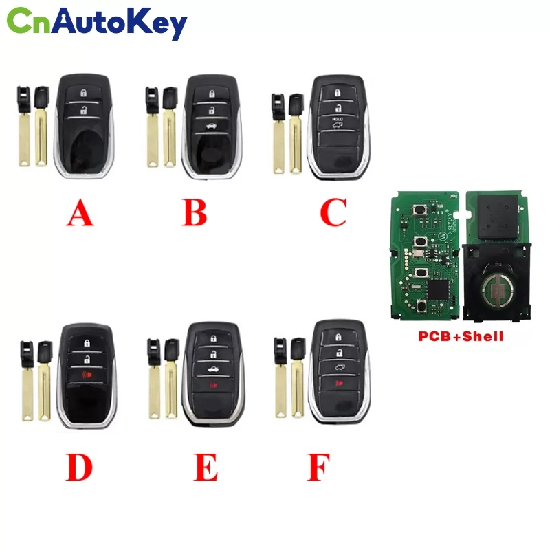 TB-01-1 TB01 KD Smart Key Universal Remote Control with 8A Transponder and Shell for Toyota Corolla RAV4 Camry/Lexus FCCID:0020
