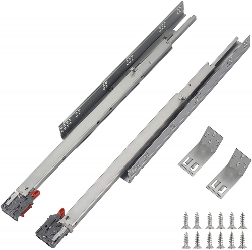 Undermount Drawer Slides 12 inch (6 Pairs), Full Extension Soft Close Concealed Drawer Runners, Come with Mounting Screws and Brackets