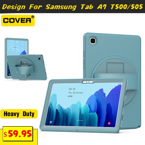 Smart Stand Heavy Duty Case For Galaxy Tab A7 10.4 T500/505 With Hand Strap